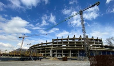 Ankara’da yapılan stadyumun çalışmaları havadan görüntülendi