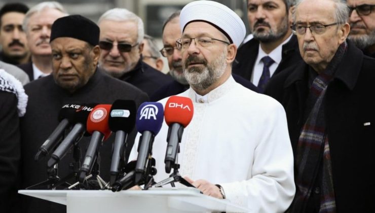 Diyanet İşleri Başkanı Erbaş: Sivil protestolara ve boykotlara devam edilmesi önemli