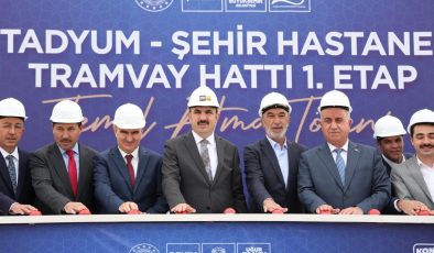 Konya’da Stadyum-Şehir Hastanesi Tramvay Hattı 1. Etabının temeli atıldı