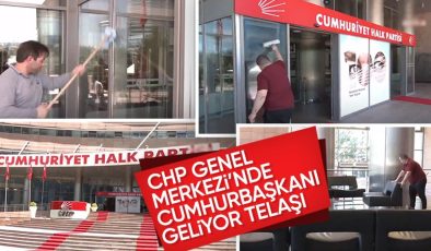 Cumhurbaşkanı Erdoğan’ın ziyareti öncesi CHP Genel Merkezi’nde hazırlık