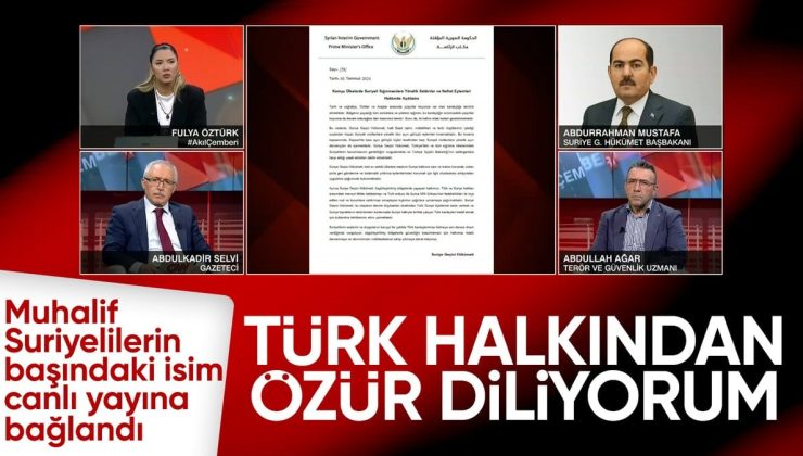 Suriye Geçici Hükümeti Başbakanı: Türk halkından özür diliyorum