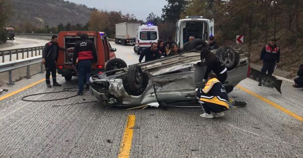 Çankırı’da otomobil takla attı: 2 yaralı